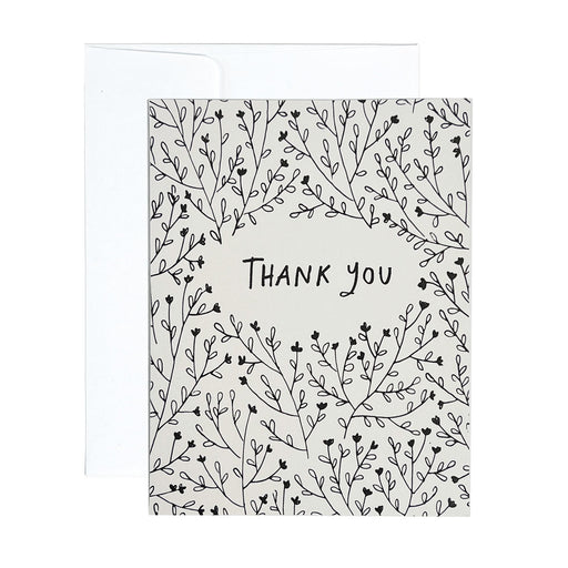 Greeting Cards - HER BW Thank You with Plants