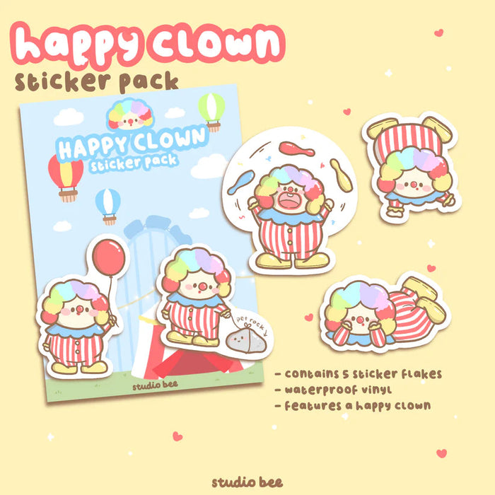 Happy Clown Sticker Pack - 5