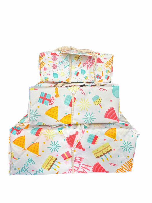 Reusable Gift Wrap - Children's Collection - Happy Birthday