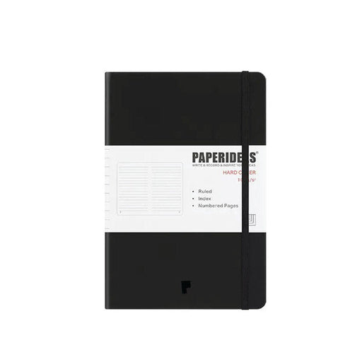 Hardcover A5 Notebook Lined - Black