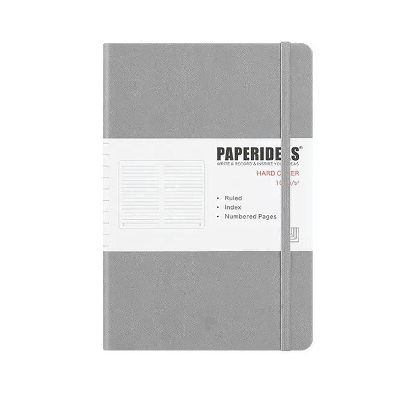 Hardcover A5 Notebook Lined - Gun Grey — PaperMarket