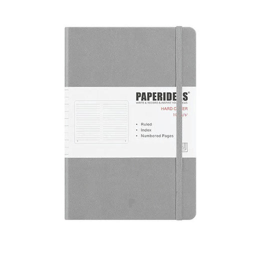 Hardcover A5 Notebook Lined - Gun Grey