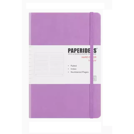 Hardcover A5 Notebook Lined - Purple