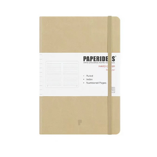 Hardcover A5 Notebook Lined - Sand Brown