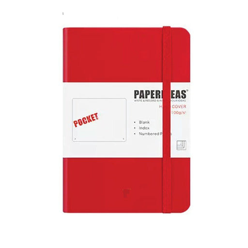 Hardcover A6 Notebook Blank - Red