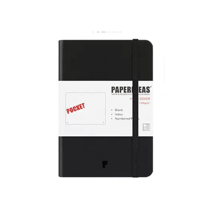 Hardcover A6 Pocket Notebook Blank - Black