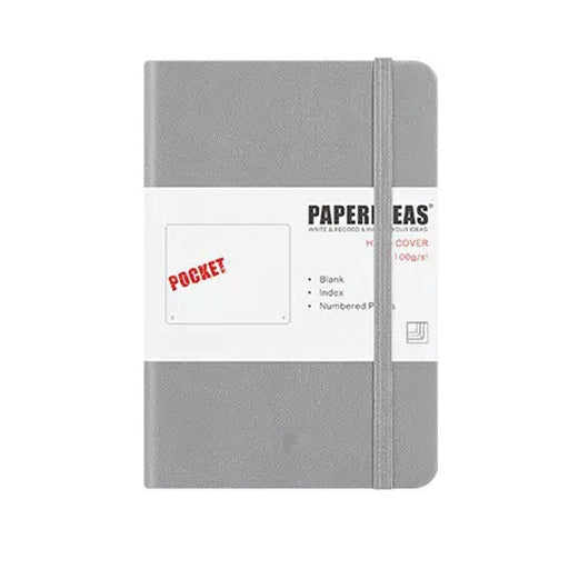 Hardcover A6 Pocket Notebook Blank - Gun Grey