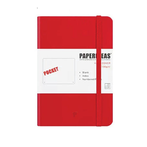Hardcover A6 Pocket Notebook Blank - Red