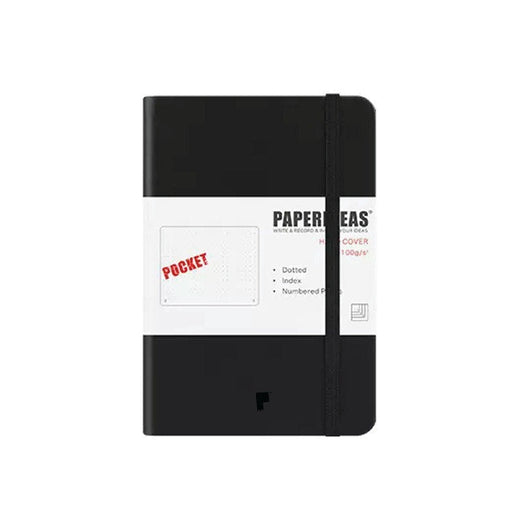 Hardcover A6 Pocket Notebook Dotted - Black