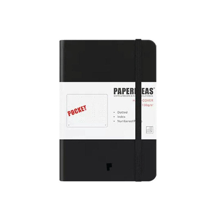 Hardcover A6 Pocket Notebook Dotted - Black