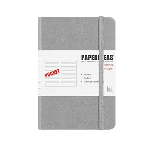 Hardcover A6 Pocket Notebook Lined - Gun Grey