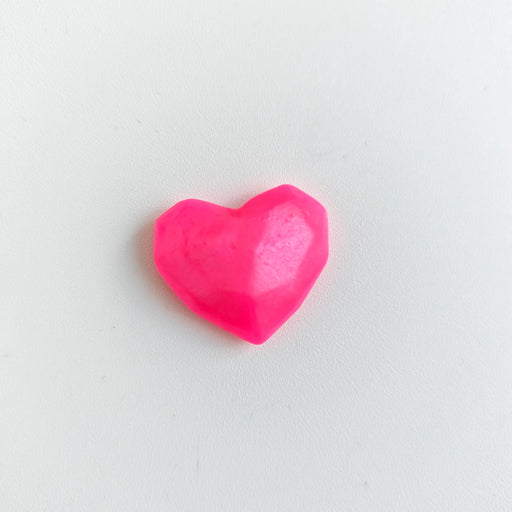 Heart Metalic Pink Brooch