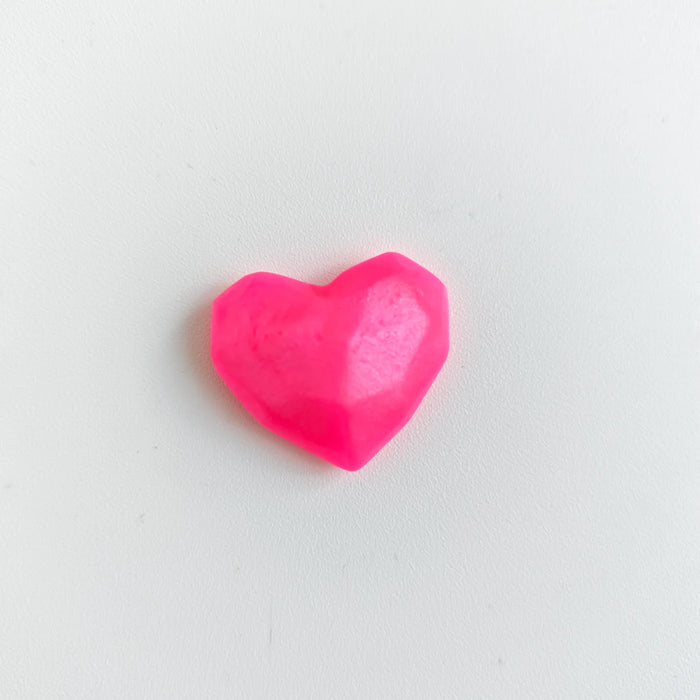 Heart Metalic Pink Brooch