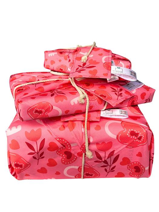 Reusable Gift Wrap - Festive Collection - Endless Love - (Pink Valentine)
