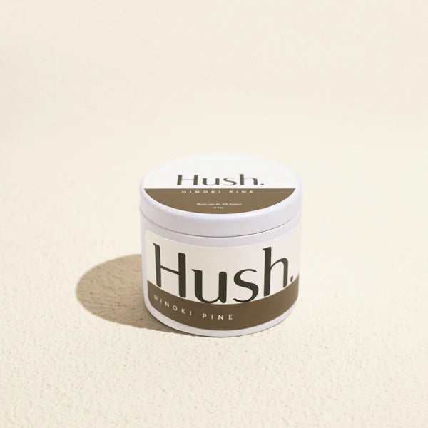 Hush Candle 4 Oz Tin - Hinoki Pine