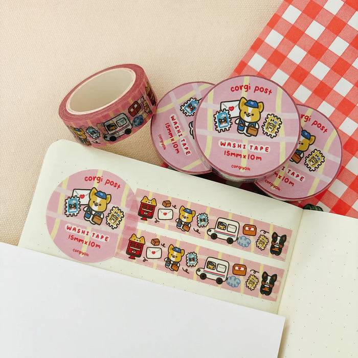 Washi Tape - Corgi Mail