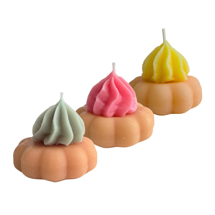 Iced Gem Biscuit Candle Pink