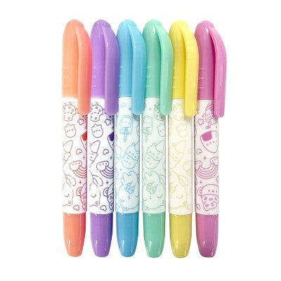 Kaleidoscope 6 Pastel Markers - Kawaii — PaperMarket