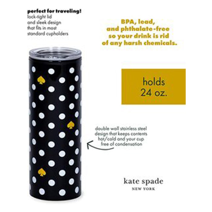 Kate Spade Acrylic Thermal Mug-Polka Dot