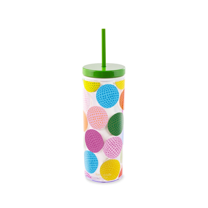 Kate Spade Acrylic Tumbler with Straw - Mini Golf