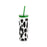 Kate Spade Acrylic Tumbler with Straw-Modern Leopard
