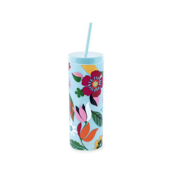 Kate Spade Acrylic Tumbler with Straw - Safari Floral