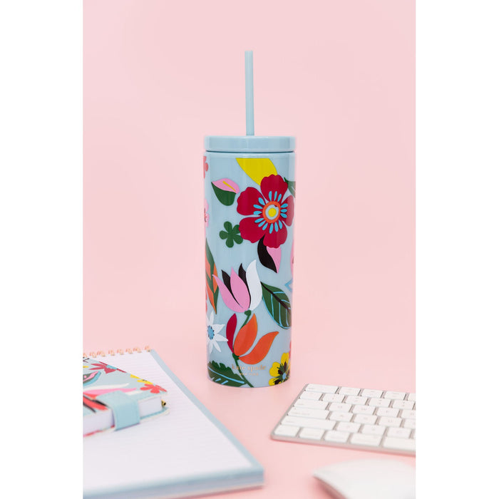 Kate Spade Acrylic Tumbler with Straw - Safari Floral