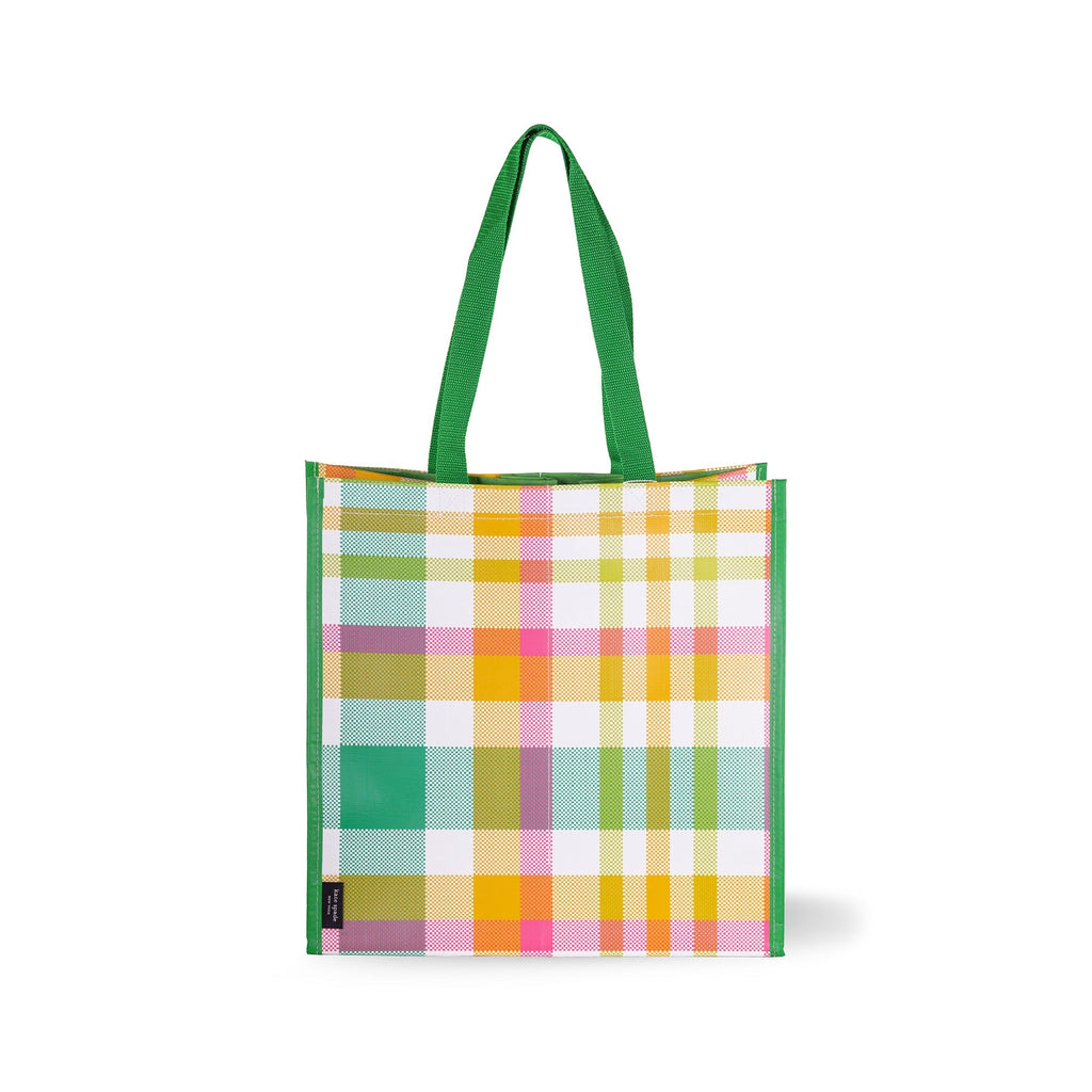 Kate Spade Grocery Tote- Garden Plaid — PaperMarket