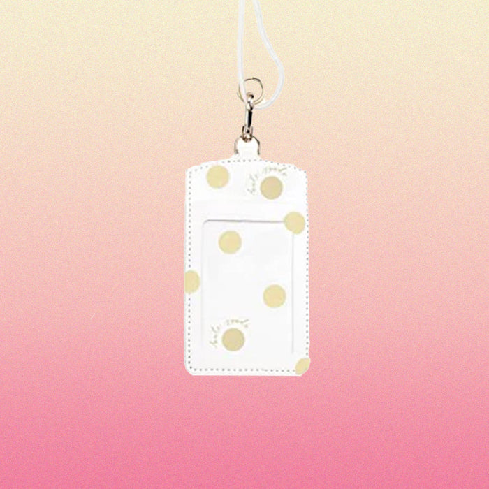 Kate Spade ID Holder-Gold Dot with Script