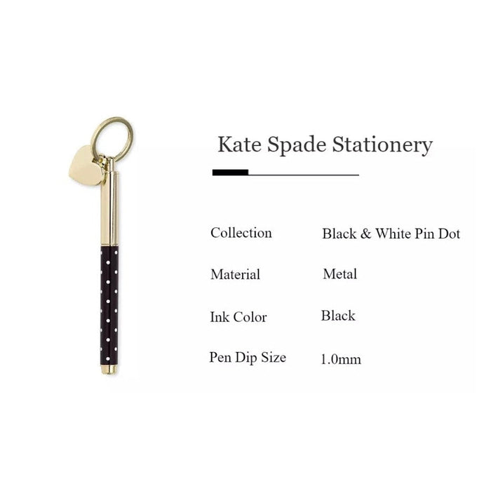 Kate Spade Ink Pen Key Fob-Pin Dot