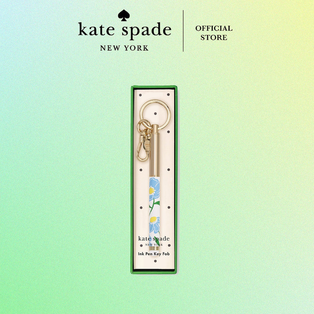 Kate Spade Ink Pen Key Fob Sunshine Floral — PaperMarket