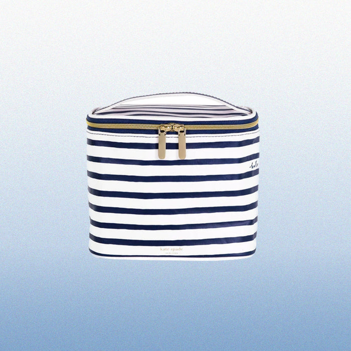 Kate Spade Lunch Tote-Navy Painted Stripe