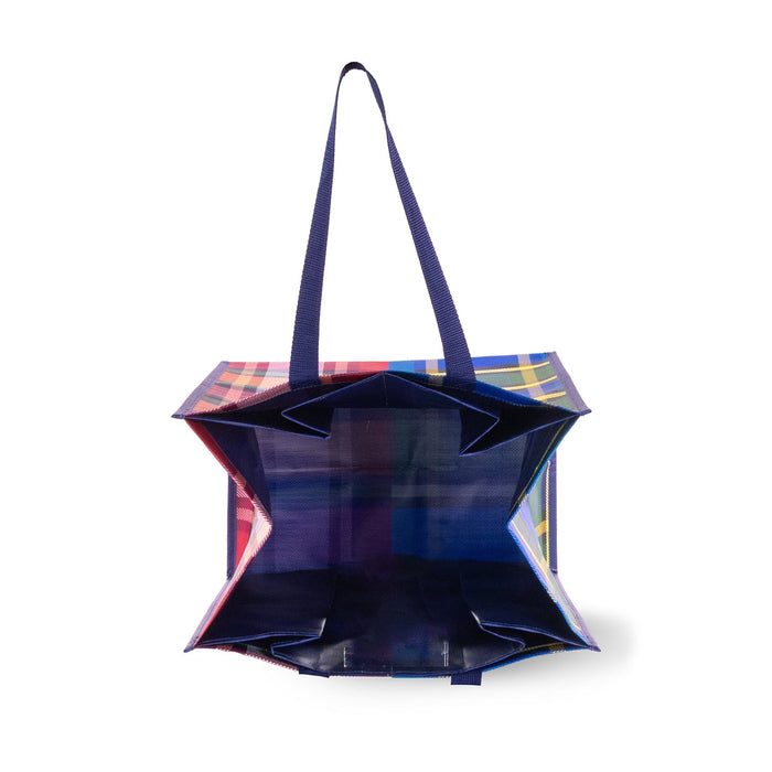 Kate Spade Multi Purpose Reusable Shopping Grocery Tote - Grand Plaid Duo