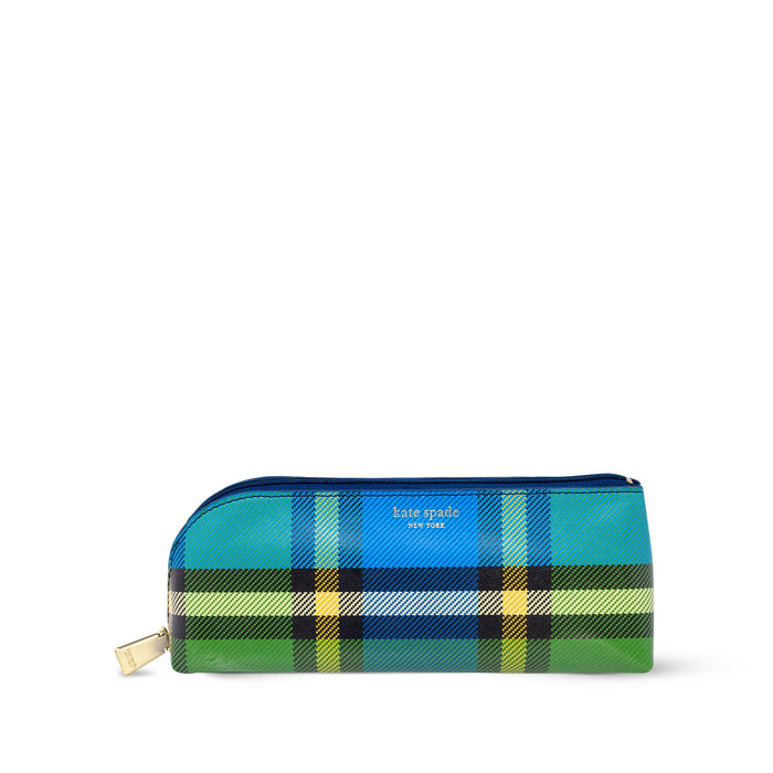 Kate Spade Pencil Case - Grand Plaid Duo