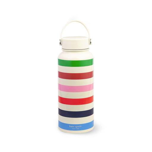 Kate Spade Stainless Steel XL Water Bottle-Adventure Stripe