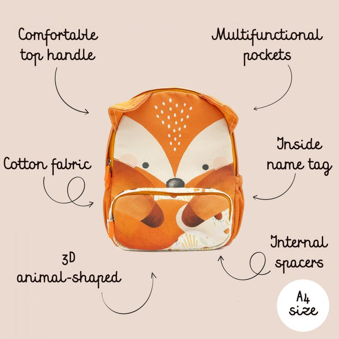 Kids Junior Backpack - Crunchy The Fox