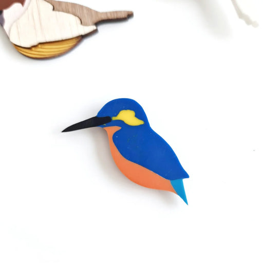 Kingfisher Blue Bird Brooch