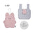 Koromarusan & Friends Foldable Tote in Plush Pouch - Pink Bunny