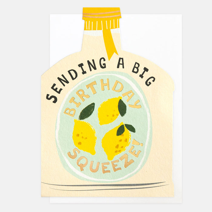 Greeting Card - Little Treats Birthday Bottle Lemon