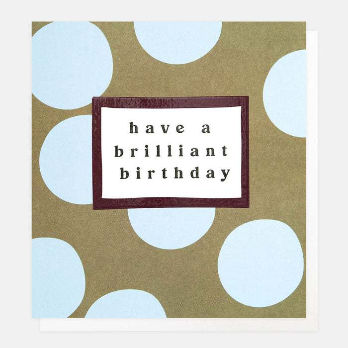 Greeting Card - Lots of Love Birthday Green Blue Spot
