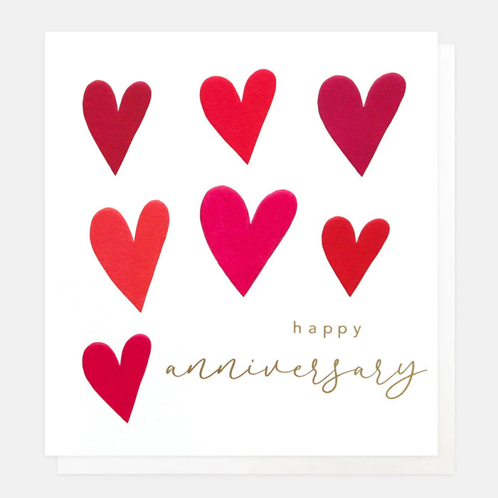 Greeting Card - Happy Anniversary Hearts