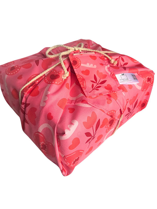 Reusable Gift Wrap - Festive Collection - Endless Love - (Pink Valentine)