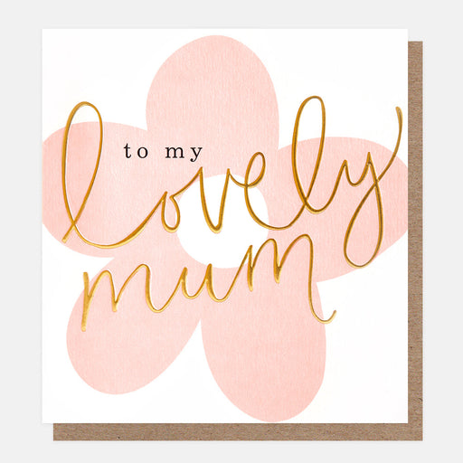 Greeting Card - Lovely Mum x Daisy Heart Pink