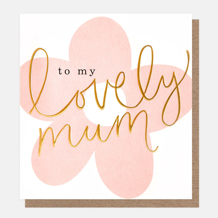 Greeting Card - Lovely Mum x Daisy Heart Pink