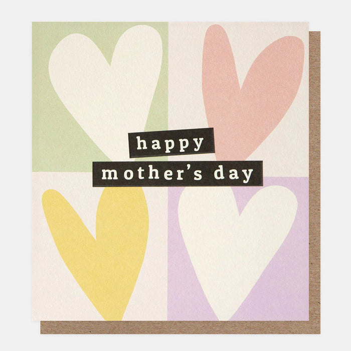 Greeting Card - Mothers Day Grid Heart Pattern