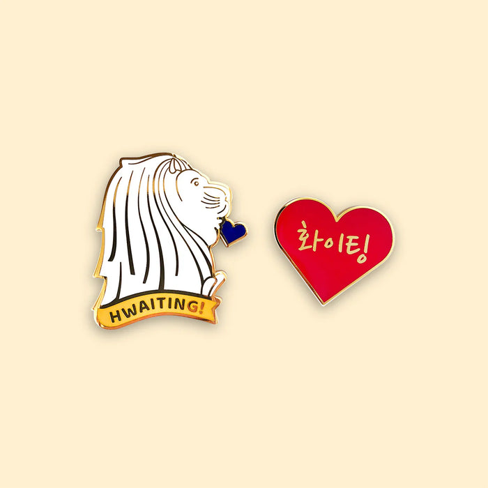 Magnet Set - Merlion Hwaiting + Heart
