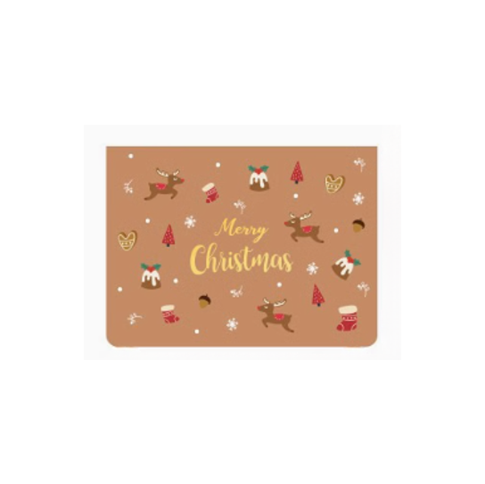 Mini Christmas Gift Card - Merry Christmas Beige