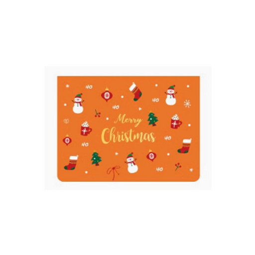 Mini Christmas Gift Card - Merry Christmas Orange