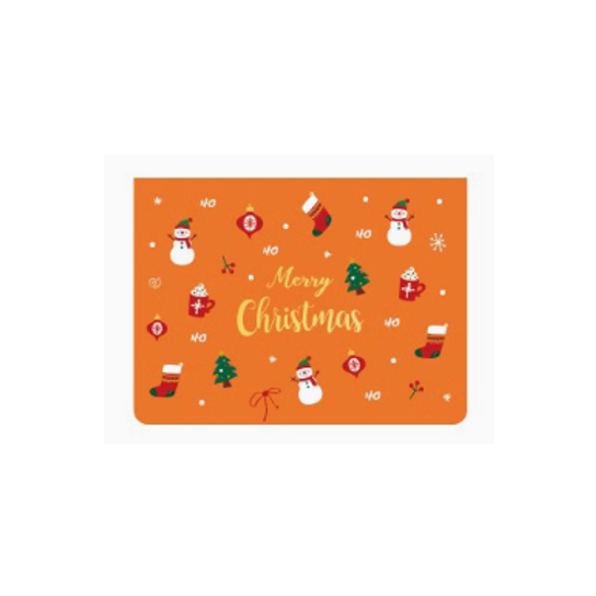 Mini Christmas Gift Card - Merry Christmas Orange