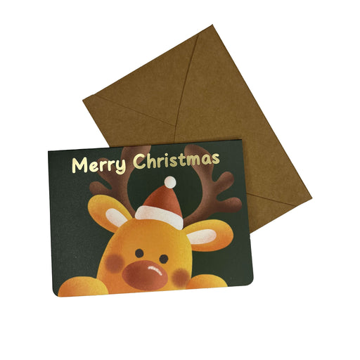 Mini Christmas Gift Card - Merry Christmas Reindeer